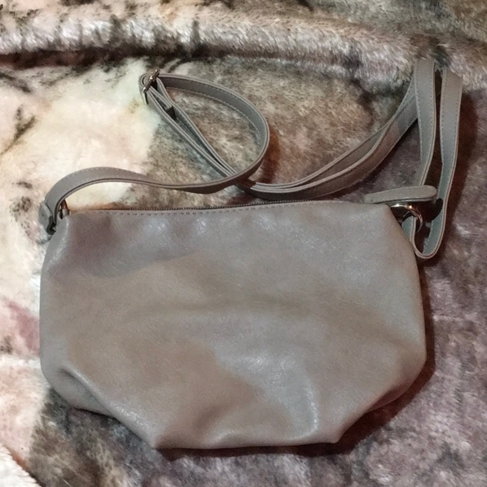Great Condition Grey Faux Leather Small Handbag